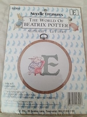 Needle Treasures ''THE WORLD OF BEATIX POTTER'' ALPHEBET LETTERS.    E
