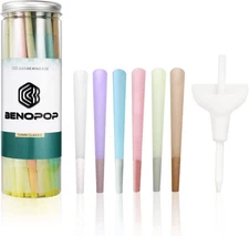 Benopop Natural Pre Rolled Cones King Size Multi Color 100ct 110mm