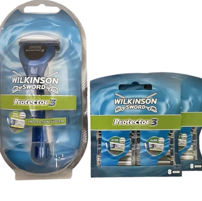 Wilkinson Sword Protector 3 Rasierer + 17 Rasierklingen OVP   Neu / OVP