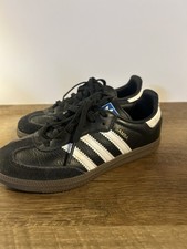 Adidas Youth Originals Samba OG Black White Gum Sneakers IE3680 TD Size 12K