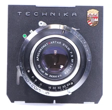 Goerz 9 1/2 in 241mm f9 Apochromat Artar Red Dot Synchro-Compur Lens for Linhof