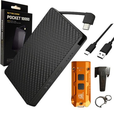 Nitecore TIP3 Orange - Multi Color Temperature Rechargeable Keychain Flashlight 