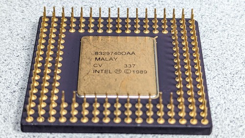 Vintage Intel Pentium i486 25 CPU A80486SX-25 SX826 L3370526 1989 - Afbeelding 3 van 3