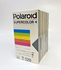 Lot of 5 Polaroid, Kodak, 3M VHS Tapes 120 Minutes Each SEALED UNOPENED