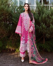 Mushq AMOI Luxury Lawn ✅️ 💯Original Unstitched EID Suit D12 STITCHING AVAILABLE