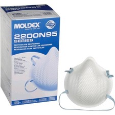 Moldex 2200 N95 Disposable Particulate Respiratory Protection Masks 20 BOX, M/L