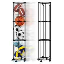 Columnar Vertical Ball Storage Racks with Wheels-NEW Durable 58x13'' Rolling ...