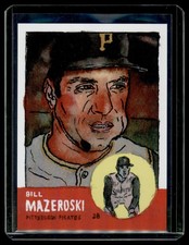 2025 Topps Shoebox Treasures by Andy Friedman Bill Mazeroski Rainbow Foil /25