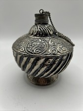 Vintage John Richard Collection Hand Made Metal INCENSE /Flask 5''tall