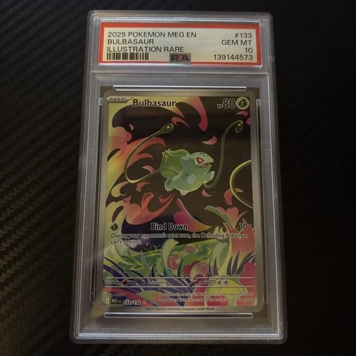2025 POKEMON MEG EN-MEGA EVOLUTION ILLUSTRATION RARE #133 BULBASAUR PSA 10