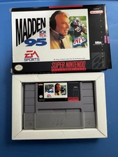 Madden NFL 95 SNES Super Nintendo Original Game Cartridge w/ Box 1994 Football