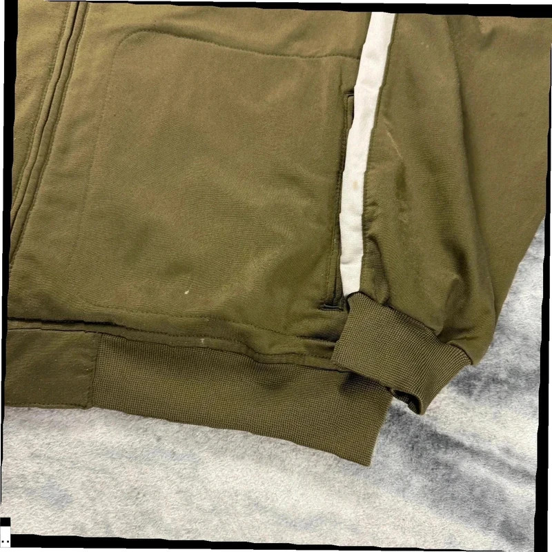 Vintage Nike Athletic 2000's Y2K Olive Green Track Jacket Size Medium image 7