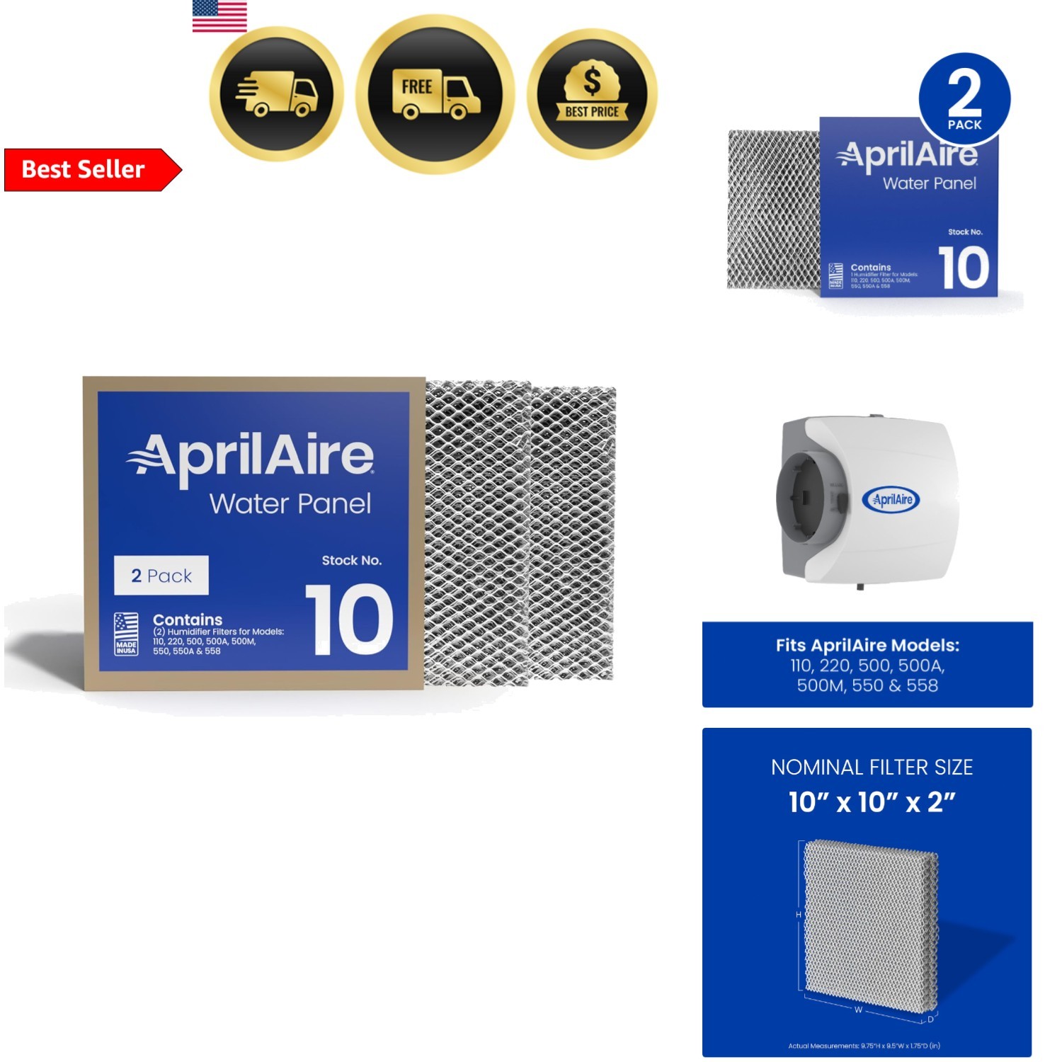 Water Panel Filter Replacement Evaporative Whole House 2 Pac