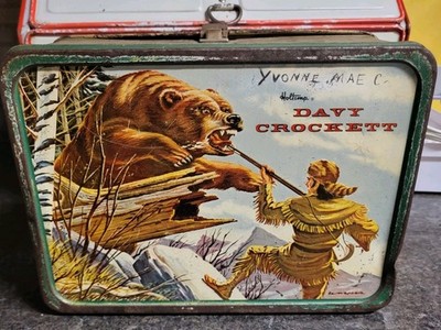 1955 Holtemp Davy Crockett Metal Lunch Box Vintage American