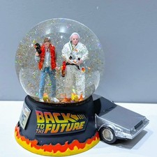 Back to the Future 40th Anniversary DeLorean Snow Globe Limited New Sealed Japan