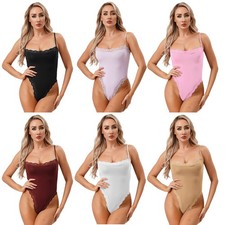 Women Bodysuit Fitness Leotard Soft Jumpsuits Unitard Daily Sleepwear Adults