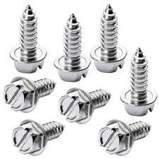 Rustproof License Plate Screws for US Domestic Vehicles Stainless Steel Bolts