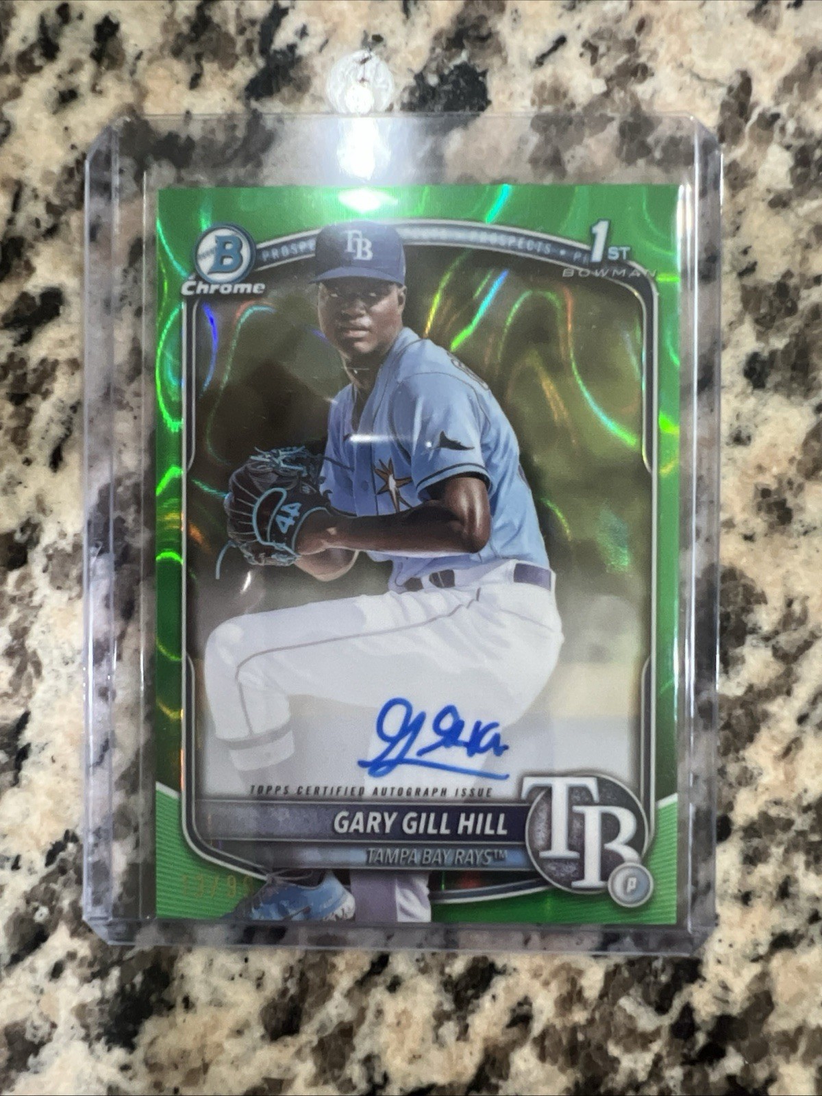 2025 Bowman Chrome Auto Gary Gill Hill #CPA-GG Green Lava Refractor /99