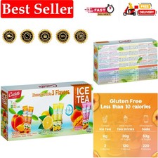 Peach, Lemon & Mango Iced Tea Sachets - Guilt-Free Instant Refreshment