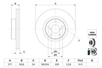 Bosch 0 986 479 E69 Bremsscheibe FüR Subaru