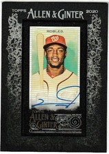 ⚾ VICTOR ROBLES 2020 Allen & Ginter X Black mini # MA-VR Nationals s/n 9/10
