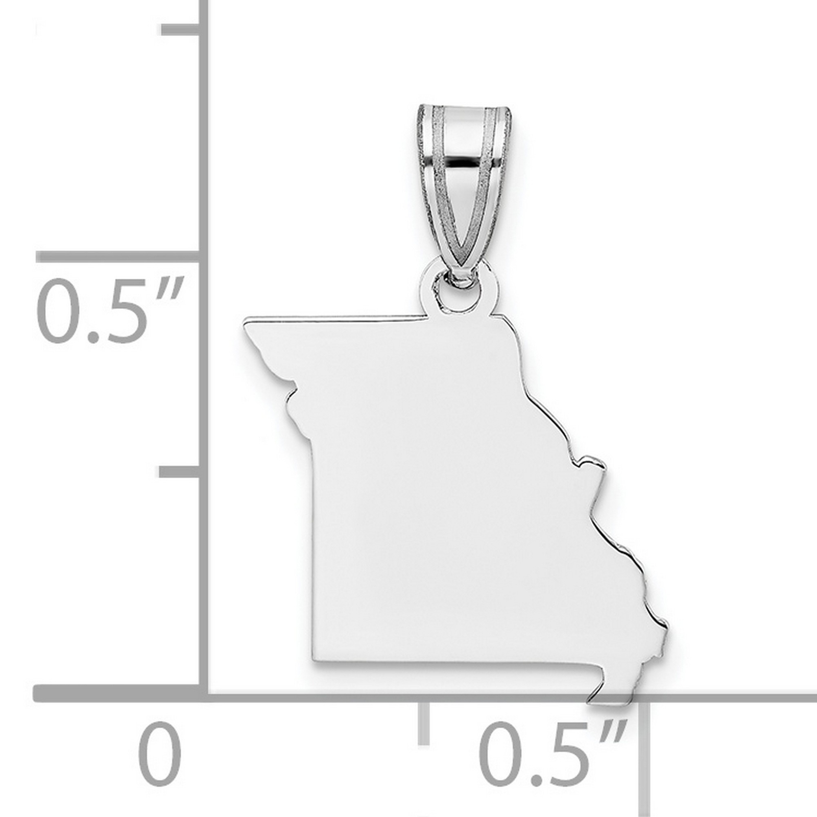 Missouri State Map Charm Pendant - 925 Sterling Silver, Show-Me State Necklace Or Bracelet Charm - View #6