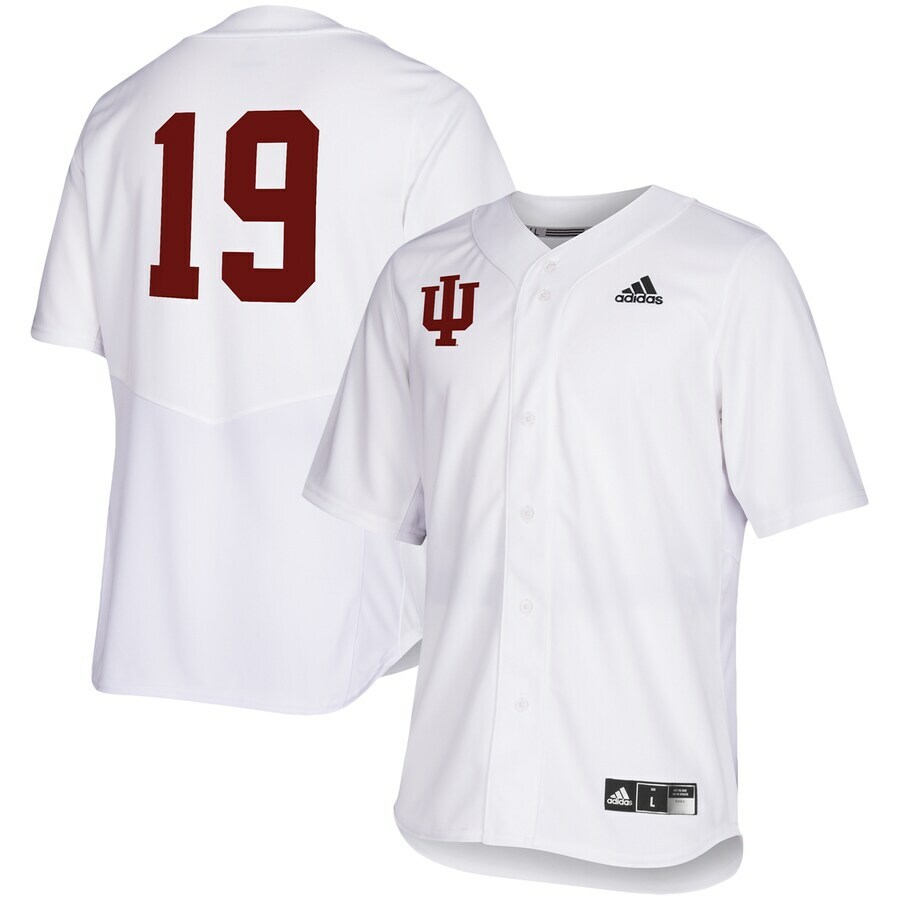 Adidas NCAA Indiana Univ. Бейсбольная майка Hoosiers Белый/красный FL4921 