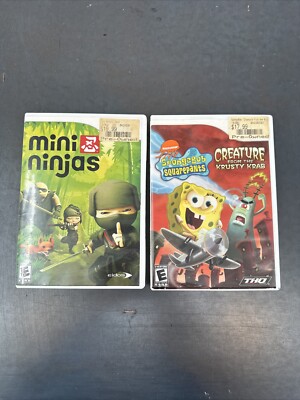 SpongeBob SquarePants Creature from the Krusty Krab Wii & Mini Ninjas Game