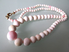 Koralle Engelshautkoralle Kette Collier im Verlauf Gold-Schließe 56cm ca.40g