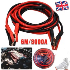 6M Heavy Duty Jump Leads 3000AMP Car Van Battery Starter Booster Cables Jumper