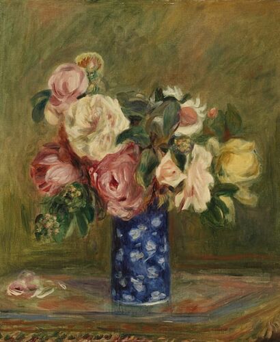 Pierre-Auguste Renoir: Bouquet of Roses Giclee Canvas Print - Picture 1 of 1