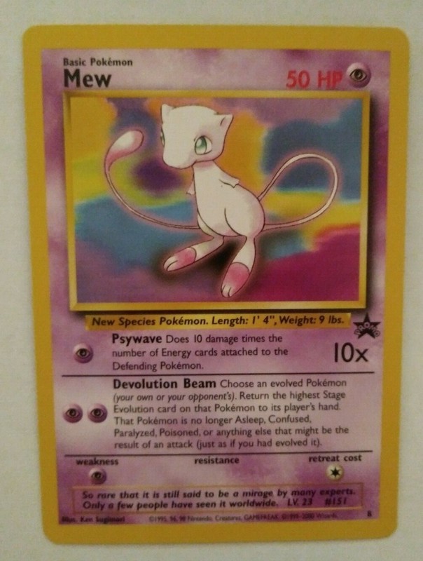 MEW  # 8 - NEW Black Star Promo Pokemon Card MINT NEAR MINT NEVER PLAYED WITH