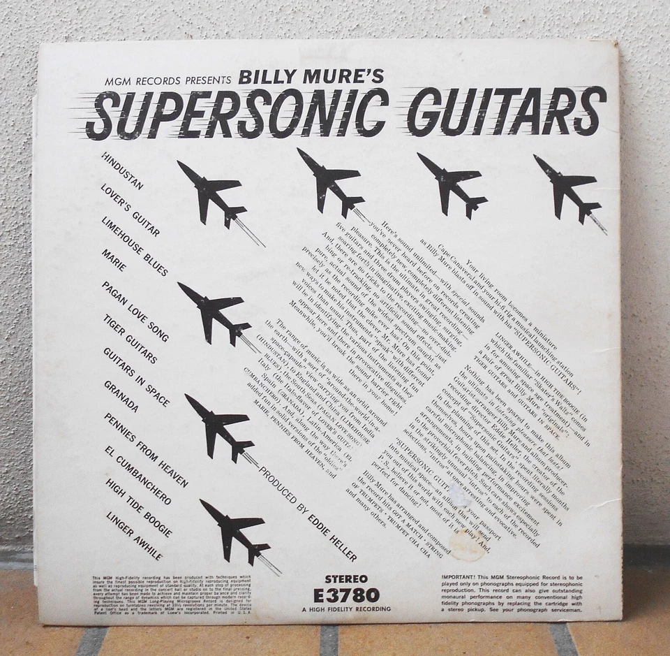 Billy Mure – Supersonic Guitars   Stereo  LP  1960er - Bild 2 von 2