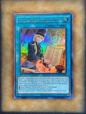 Yugioh Voici La Carte (Today s Menu) WISU-EN036 Ultra Rare 1st Ed NM