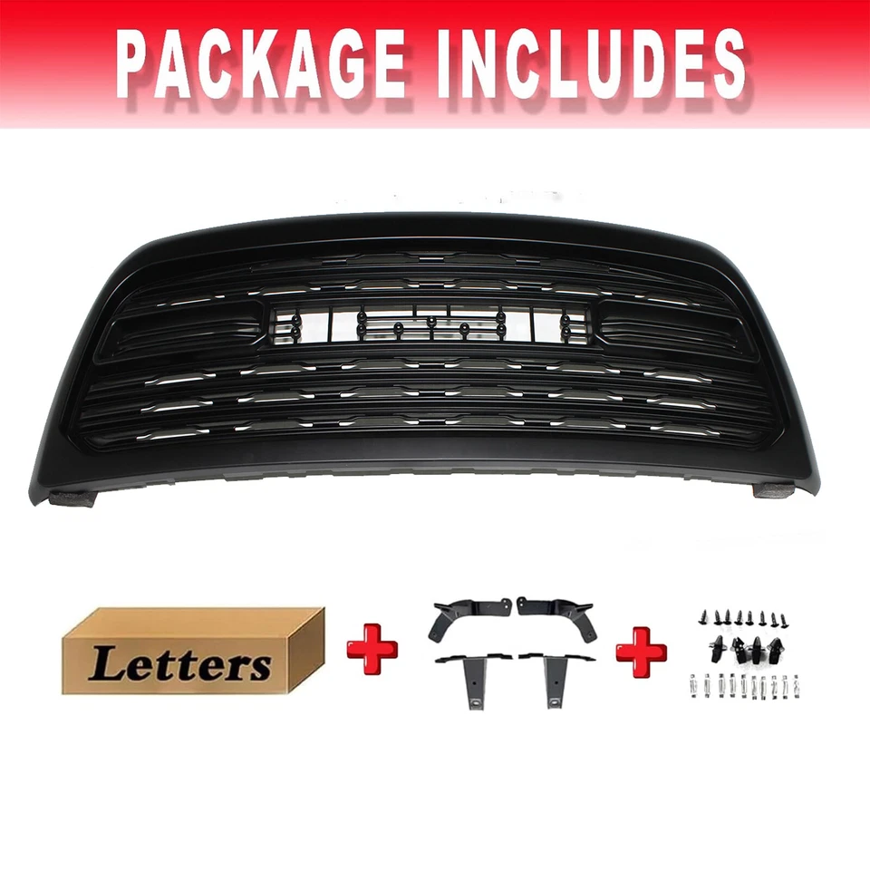 For 2013-2018 Dodge Ram 2500 3500 Front Grille LTD Style Black Grille W/ Letters Foto 2 de 4