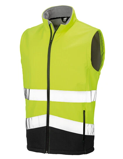 Warnschutzjacke Warnschutzweste Softshelljacke Softshellweste wasser - winddicht - Bild 2 von 4