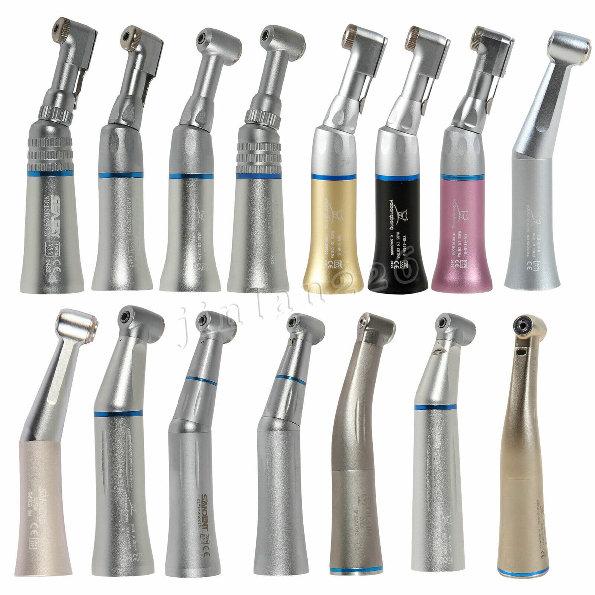 Dental Low Speed Handpiece Contra Angle - Push Button E-Type, NSK Style, FDA Listed 9 thumbnail image