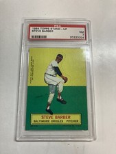 1964 topps baseball psa 7 stand up Steve barber Baltimore orioles