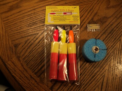 Bobber With A Brain Mini 3 Pack Slip Float w/ 1 Rig Trout Bass Walleye Perch 