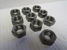 10 PCS) HEX NUTS: M18-2.50 THREAD, METRIC, CLASS 8, COARSE, SCREW BOLT FASTENERS