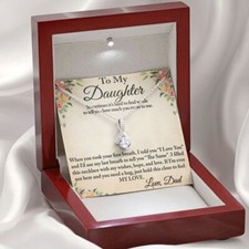 To My Daughter Alluring Luxury Necklace From Dad Father - Daughter Unique Gift