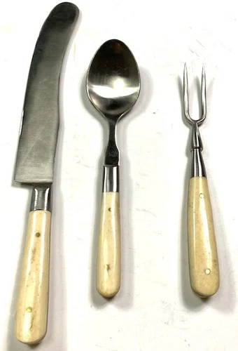 CIVIL WAR CSA CONFEDERATE & US UNION MESS UTENSILS SET- KNIFE, FORK & SPOON