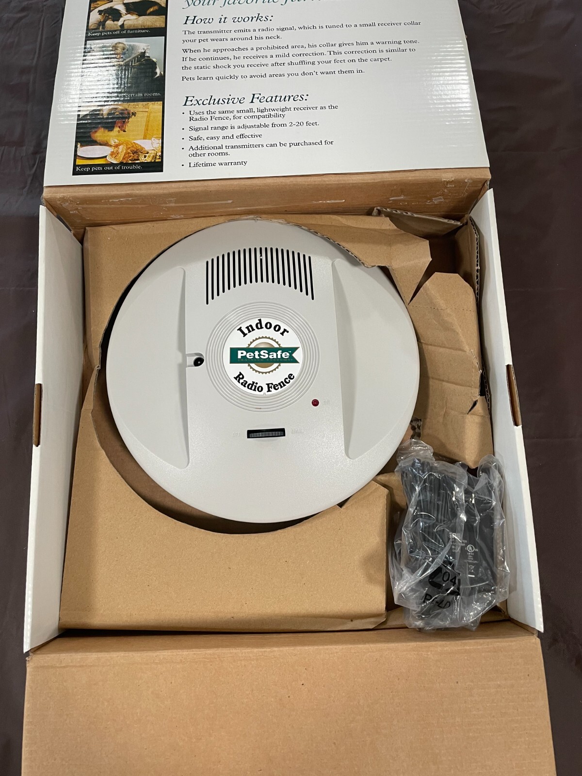 PetSafe Radio Fence Indoor System Transmitter Electronic Pet Deterrent