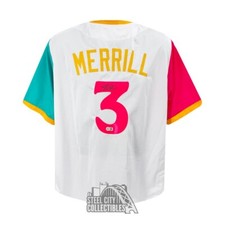 Jackson Merrill Autographed San Diego Custom City Connect Baseball Jersey - BAS