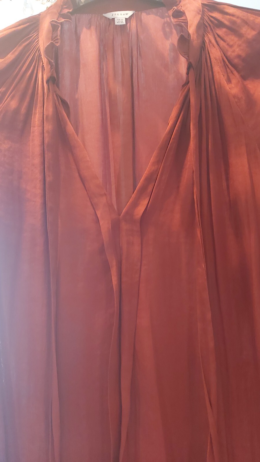 jigsaw blouse rust colour size 14 eBay