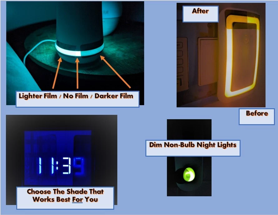 Dimming LED Light Reduction Stickers, Dim Bright LED Light and Screen Displays - image 4 of 4