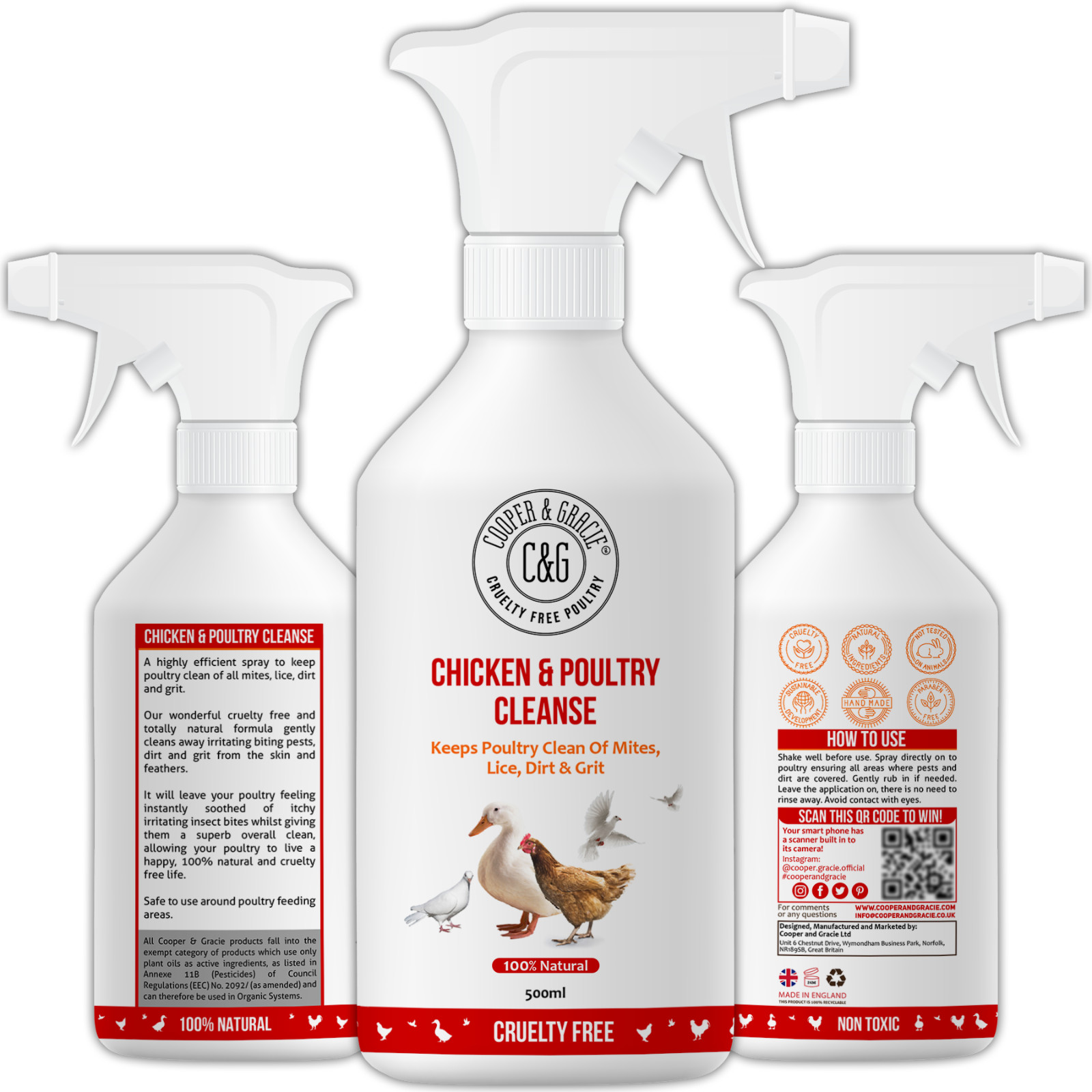 Chicken and Poultry Cleanse Mite and Lice Spray 500ml