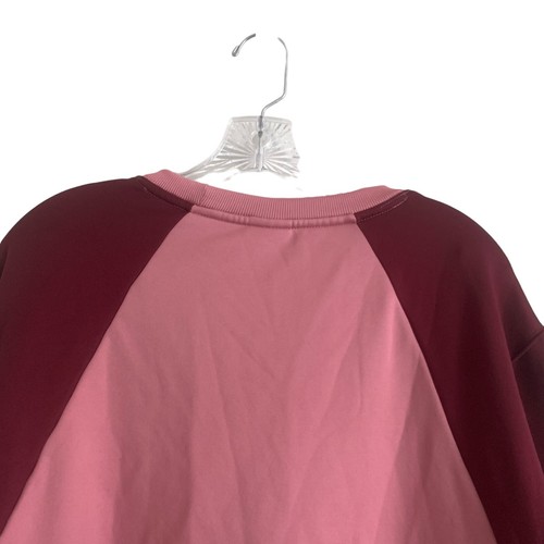 Nike DRI-FIT Women's Sweatshirt Plus 3X Pink Raglan Sleeve Fleece Lined Sweater - Picture 9 of 9