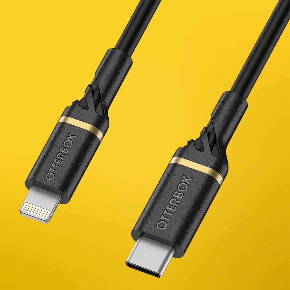 OtterBox Reinforced USB-C to MFi-Certified Lightning Cable - Fast Charge 1m - Image 2 of 4