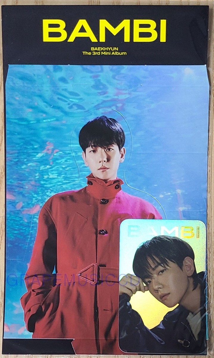 BAEKHYUN EXO Bambi SMTOWN OFFICIAL GOODS HOLOGRAM PHOTO CARD SET